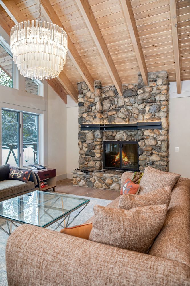 Fireplace: Original fieldstone, kept and re-pointed